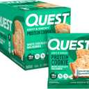 Quest Nutrition White Chocolate Macadamia Protein Cookie, 15g Protein, 1g Sugar, 2g Net Carbs, Keto Friendly, High Protein, Low Carb; 12 Count (BB: 10/23/26)