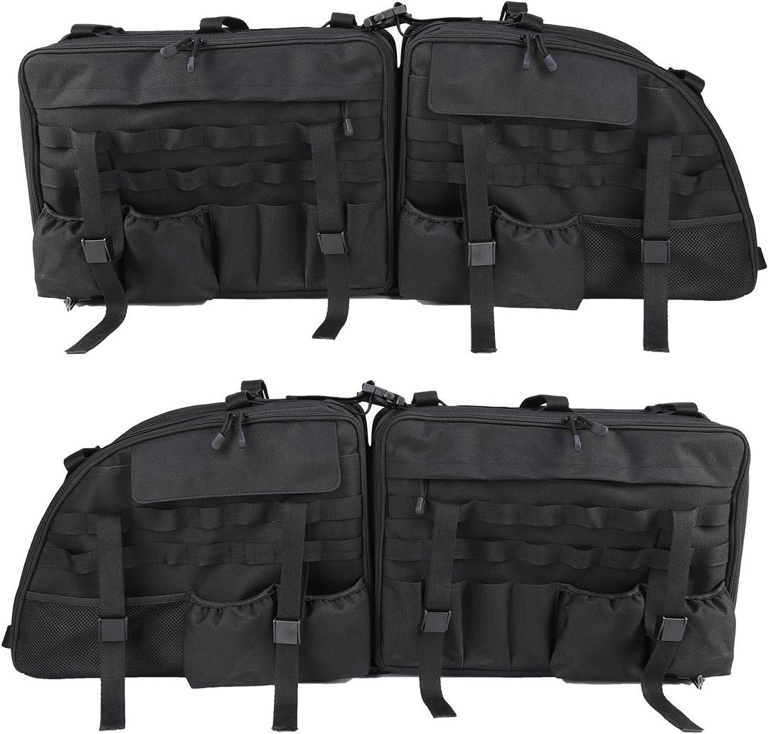 Linskip TrunkMate Roll Bar Organizer for Ford Bronco 2021-2025, Roll Bar Storage Bag for 2 Door Bronco Trunk Accessories, Durable Molle Webbing + Convenient Storage Pocket Piar