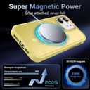 Newfuture Designed for iPhone 12 Case/iPhone 12 Pro Case with Magnetic [13 FT Military Drop Protection] [Compatible with Magsafe] Translucent Shockproof with Anti-Fingerprint Phone Case, Yellow