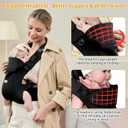 CUBY Baby Carrier Newborn to Toddler, Breathable Baby Front Carrier with Adjustable Neck Support - Hands Free Newborn Toddler Carriers for Travel Outdoor up to 40lbs (Black)