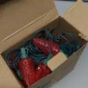 Brizled Red String Lights, 16ft 25 LED Faceted C9 Chrsitmas Lights, Connectable 120V UL Certified Tree Lights, Indoor Outdoor Christmas String Lights for Xmas, Patio, Party