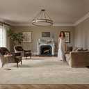 Valenrug 8x10 Area Rugs for Living Room, High-Low Pile Washable Rug, Beige