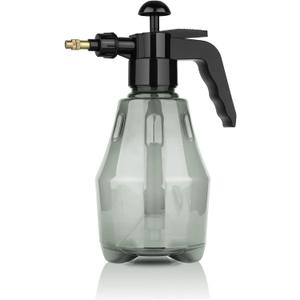 T4U Fine Mist Spray Bottle Plastic Grey 1L, Hand Held Pressure Plant Mister with Top Pump, Empty Water Sprayer Watering Can with Adjustable Nozzle for Indoor  Outdoor Gardening and Home Cleaning (Gray)