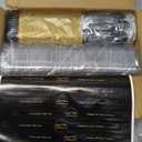 Ruckae 5oz 100 Pcs Square Mini Loaf Pans with LidsDisposable Foil Dessert Containers,Mini Cake Pans with Lids,Aluminum Dessert Cups for Parties and Weddings (Black Gold, 5oz)