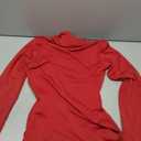 Women's High Neck Long Sleeve Bodycon Midi Dress, Red Medium