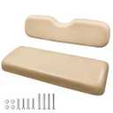 NOKINS Golf Cart Rear Seat Replacement Cushion, Universal Back Seat Cushions for Yamaha/ EZGO TXT/ RXV/ Club Car Precedent/ DS, Waterproof Vinyl Leather & Memory Foam, Buff