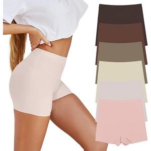 SHARICCA BoyShorts Panties for Women Seamless Soft Boy Shorts Underwear Short Boxer Briefs Anti Chafing Multiple Pack, Size M