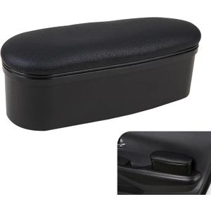 Car Armrest Support Left Elbow Pad, Retractable Elbow Pad with Storage, Adjustable Auto Armrest Modifiation Accessories, Universal Fit for Most Cars (Black)