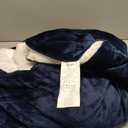 Bedsure GentleSoft Sherpa Fleece Blankets Queen Size for Bed - Thick and Warm, Soft Fuzzy Plush Queen Blanket for Winter, Navy, 90x90 Inches