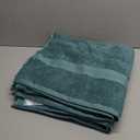 Amazon Basics Fade-Resistant 100% Cotton Bath Towel, 2 Pack, 30"x54", Teal Green