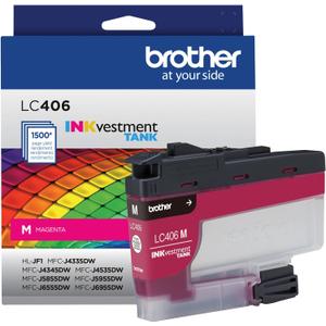Brother Genuine LC406M Standard Yield Magenta INKvestment Tank Ink Cartridge
