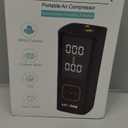 Tire Inflator Portable Air Compressor, 5X Faster Portable Air Pump for Car Tires with Powerful Battery, 180PSI Cordless Air Pump with Digital Pressure Gauge for Cars, Bike & Motorcycle Tires, Ball (Black)