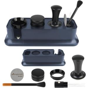 7 Pack 54mm Espresso Accessories  Tamper Station, Coffee Distributor, WDT Tool, Tamping Mat, Dosing Funnel, Brush & Puck Screen  Barista Tools Kit for Espresso Machines at Home or Cafe