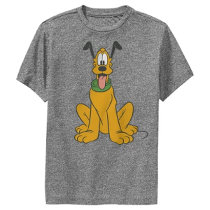 Disney Characters Heads Up Boy's Performance Tee (Medium, Charcoal Heather)
