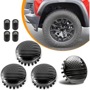 DREAMOTOR 3.25Inch 83MM Wheel Center Caps Compatible with Chevrolet Chevy GMC Colorado Tahoe Suburban Silverado Sierra 1500 Rim Hub Caps, Fit Most 20"&22" Rims, Pack of 4 -Outer 83MM, Inner 73MM