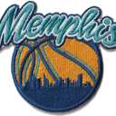 7 x Mjshop29 Basketball Fans Memphis Logo Patch Embroidery Basketball Fan Favorite Team Iron On Sew On Embroidered Patch