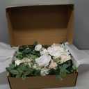 Ling's Moment 2pcs Wedding Flowers Garland Artificial Floral Swag Arch Decorations Rose Greenery Arrangements White & Sage Ceremony Reception Garden Easel Wall Entryway Outdoor board(NOT Include Sign)