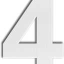 QT Modern House Number - EXTRA LARGE 10 Inch - Brushed Stainless Steel (Number 4 Four), Floating Appearance, Easy to install and made of solid 304
