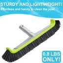 Sepetrel 17.5" Pool Brush Head for Cleaning Walls,Heavy Duty Inground/Above Ground Swimming Pool Scrub Brushes with Premium Strong Bristle & Reinforced Aluminium Back