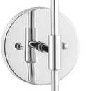 BYOLIIMA 2-Lights Modern Wall Sconce White Cylinder Glass Shades Mid Century Bathroom Vanity Wall Light Fixtures Industrial Wall Lamp for Bedroom Mirror Living Room Restaurant(Chrome Color)