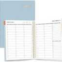 SUNEE 2025-2026 Appointment Book, Quarter-Hourly, Weekly & Monthly - from July 2025 to June 2026, 8.5"x11" Academic Planner, Flexible Cover, Note Pages, Pockets, Bookmark, Spiral Binding, Blue