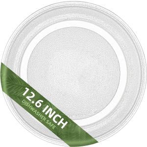 Gemroom 12.6" microwave turntable plate replacement GE WB49X10139 WB49X10093 Compatible with 12-5/ 8 inch WPW10267856 Whirlpool Microwave Glass Turntable