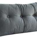 Wedge Headboard Pillow for Sleeping Back Rest Pillows with Removable Cover Triangle Reading Pillow for Sitting in Bed Adult Twin Size, Gray