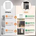 150L Laundry Hamper with Wheels, Rolling Laundry Basket with Metal Frame and Removable Bag, Large & Tall Dirty Clothes Hampers for Bedroom Aesthetic, Laundry Room, Bathroom, Dorm-Grey