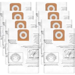 8 Pack CMXZVBE38749 Vacuum Dust Bags Replacement for CRAFTSMAN 16-20 Gallon Wet/Dry Shop Vac Bags: CMXEVBE17595, CMXEVBE17596, Part# 38749
