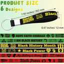 96 Pcs Black History Month Party Gifts Bulk Black History Month Favors Stuffers Silicone Keychains Keyrings Freedom Day Decorations American African Celebration Party Supplies