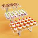 3 Pieces Cupcake Stand Holder, Clear Acrylic Dessert Table Display Set with Iron Support Legs for Birthday Candy Bar Dcor Weddings, Parties Events