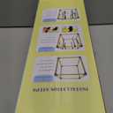 Dewonch Puppy Play Gym with 8 Hanging Toys, Small Dogs Indoor Jungle Gym, PVC Frame with Bungee Straps Enrichment Activity Center