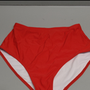 Bellecarrie Women's High Waisted Bikini Swim Bottoms Full Coverage Tankini Swimsuit Bottoms Dance Briefs (Medium, Red)