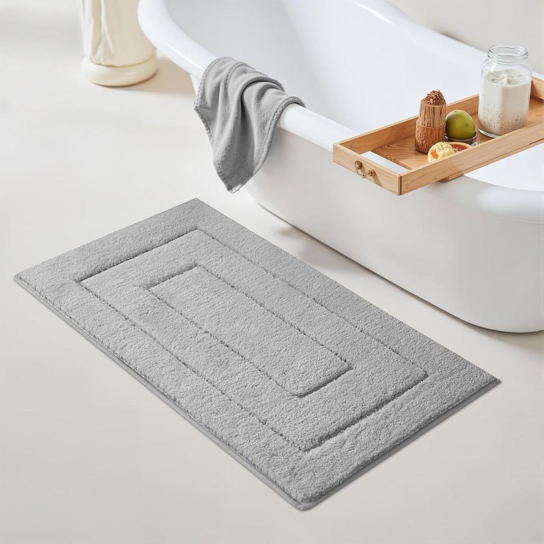 GRANNY SAYS Long Bathroom Rug Mat, Bath Mats Non-Slip, Super Soft and Water Absorbent, Large Bath Rugs, Machine Wash Dry, Bathroom Runner Rugs for Floor, Tub and Shower, 24 x 43