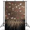 WOLADA 5x7FT Valentine's Photography Backdrop 10876 (Brown)