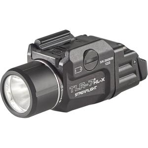 Streamlight 69458 TLR-7 HL-X USB 1000-Lumen Rechargeable Rail Mounted Weapon Light, Includes Interchangeable High and Low Switches, Black