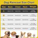 Dog Raincoat with Hood, Adjustable Dog Rain Jacket with Reflective Strip Yellow Waterproof Puppy Poncho for Small Medium Large Dogs (S)
