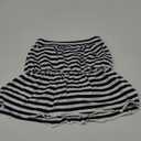 Kid Nation Girls Soft Cotton Ruffle Scooter Skirt with Under Pants 4-12 Years Navy/White Stripes XL