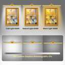 26" Wireless Picture Lights, Rechargeable Battery Art Display Light with Remote Control, Dimmable/Timer Off Dartboard Light, 3 Lighting Modes Full Metal Painting Display Lights (Gold-1 Pack)