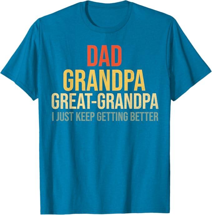 Funny Great Grandpa for Fathers Day T-Shirt Large