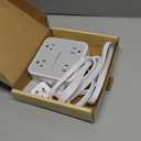 TESSAN Surge Protector Power Strip, 5 Ft Flat Plug Extension Cord with 3 USB (1 USB C) 8 Outlets, 1250W, 900J Protection, 3 Sided Outlet Extender with Power Switch for Office, Dorm Room, Grey
