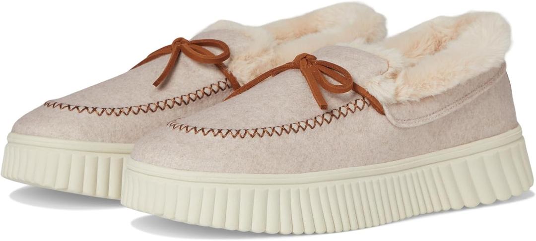 Skechers Women's Cozy Ojai Faux Wool Moccasin Slippers with Memory Foam (8, Natural)