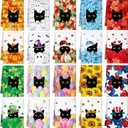 20 Pcs Holiday Kitchen Towels Seasonal Decorative Hand Towels Set Christmas Dish Cloths Winter Valentine's Day 16 x 24 Colorful Wash Cloths with Hanging Loop(Black Cat)