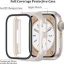 6-Pack Case Compatible with Apple Watch 40mm Series SE 3(2025)/SE 2/SE/6/5/4 with Tempered Glass Screen Protector, QCKANLJ Ultra-Thin Hard PC Full Protective Face Cover Bumper for iWatch 40 mm (Black/Transparent/Pink/White/Starlight/Rose Gold)