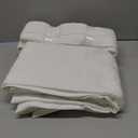 Beige White Linen Curtains 108 Inches Long 2 Panels Set for Living Room Neutral Boho Thick Linen Textured Pinch Pleated Memory Shape Light Filtering Ceiling Semi Sheer Window Curtain Hook Rings Ivory