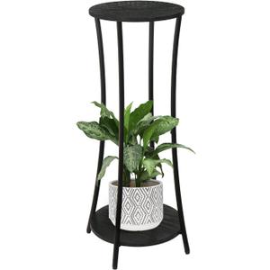 YINMIT Plant Stand Indoor,Round Potted Holder Rack,Flower Pot Stand Shelf,Round Supports Rack,Corner Plant Shelf for Balcony Garden Patio Living Room,Black (29.9 In-Height)