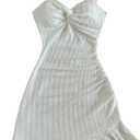 Floerns Women's Summer Tropical Twist Front Ruched Ruffle Hem Bodycon Cami Dress (X-Large, White)