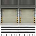 DoubleFill 3" Roll up Garage Brush Seal for Top, 2 Pack 10ft Long Garage Door Seal Nylon Brush with Aluminum Track No-Drill 45deg Holder for Commercial, Corrugated, Sliding Barn, Hangar Doors