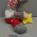 Christmas Tree Topper Gnomes Decorations with Lights,21.7 Inches Handmade Embrace Christmas Tree Gnome with Lighted StarChristmas Home Decor Curtain Tie Bottle Decoration (Red Hat)