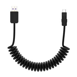chubbycable Curly Chubby Retractable Fast Charging Cable 120W Coiled Charger Cord for Car Durable USB C Cable Compatible with iPhone 17-15 Series, Black+Black, USB-A to Type-C, 1.3FT-2.3FT chubbycable Curly Chubby Retractable Fast Charging Cable 120W Coiled Charger Cord for Car Durable USB C Cable Compatible with iPhone 17-15 Series, Black+Black, USB-A to Type-C, 1.3FT-2.3FT